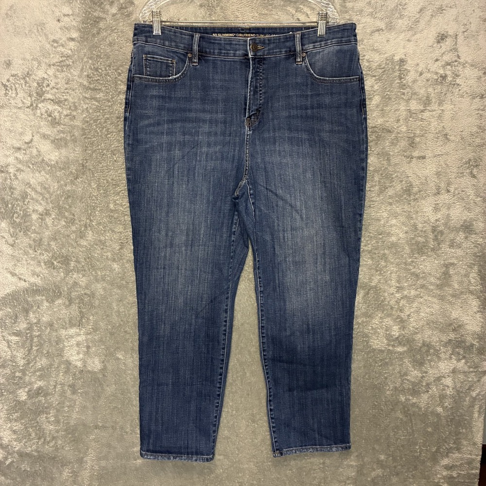 Chicos 3 So Slimming Girlfriend Slim Leg Crop Jeans 16 Classic Normcore Everyday